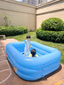 Voutdo.ing嬰兒浴桶泳池加大加厚充氣家用戶(hù)外夏天游泳可折疊兒童洗澡游泳桶 海洋藍1.8M【戲水套餐】 曬單實(shí)拍圖