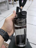 諾百紛4系魔力球磁彈泡茶杯tritan塑料便攜戶外健身防摔茶水分離杯  灰黑 T3511 550ml 曬單實(shí)拍圖