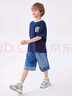 馬·拉?。∕.Latin）/【商場同款】童裝兒童褲子夏款男大童簡潔牛仔短褲 牛仔藍(lán) 140cm 曬單實拍圖