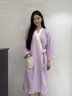 暖優(yōu)純棉紗布浴袍可穿式吸水全棉女成大人睡袍夏季洗澡浴衣薄2025新款 肌膚白:彩紗浴袍 L碼【適合100-130斤穿】 曬單實拍圖