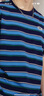 茵寶（Umbro）官方條紋t恤復古寬松男裝夏季圓領(lǐng)半袖女生運動(dòng)短袖上衣 鎧甲藍 XL 曬單實(shí)拍圖