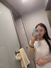可茵（Keyin）法式無袖白色連衣裙女2025年夏季新款通勤簡約百搭拼接收腰裙子女 白色 M 曬單實拍圖