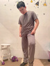 Walker Shop運動(dòng)套裝男春秋季中年潮流百搭休閑運動(dòng)服套裝爸爸裝三件套大碼 黑色 配長(cháng)T 2XL 140-160斤 曬單實(shí)拍圖