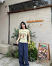 棉致冰絲速干工裝褲子女夏季薄款2025寬松顯瘦垂感束腳防曬運動闊腿褲 藏青色 常規(guī)款 L 106-120斤 曬單實拍圖