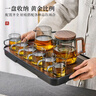 憶壺茶（YIHUTEA）玻璃茶具套裝家用茶盤辦公室功夫茶杯泡茶器整套茶水分離喝茶杯  曬單實(shí)拍圖