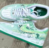 耐克（NIKE）【定制】AirForce1蛇年小青蛇空軍一號(hào)涂鴉舒適防滑耐磨低幫板鞋 白綠色 40 曬單實(shí)拍圖