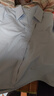 伯德小姐藍(lán)色設(shè)計(jì)感輕奢v領(lǐng)襯衫女夏通勤日常短袖上衣職業(yè)小個(gè)子面試襯衣 曬單實(shí)拍圖