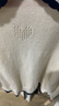 英氏（YEEHOO）女童毛衣兒童針織衫中大童裝長(zhǎng)袖上衣翻領(lǐng)打底衫秋裝 白色 120 曬單實(shí)拍圖
