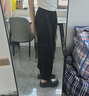 鉑吶苓運(yùn)動(dòng)褲女春夏秋休閑褲寬松潮流闊腿褲高腰直筒褲純色百搭衛(wèi)褲長褲 運(yùn)動(dòng)褲【黑】 L 曬單實(shí)拍圖
