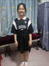 佐緋絡(luò)松本喪喪夏季松緊腰連衣裙女學(xué)院風(fēng)休閑兩穿T恤女寬松森系初戀裙 黑白拼色(高品質(zhì)連衣裙) S 【建議80-100斤】 曬單實拍圖