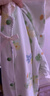 芬騰（FENTENG）睡裙女精梳純棉2025夏季新款田園風(fēng)娃娃領(lǐng)居家襯衫連衣裙 曬單實(shí)拍圖