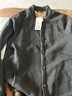 三槍【冬季新品】保暖內(nèi)衣男士女羊毛開衫加厚彩絨秋衣中老年 黑麻灰（開衫男款上衣) XL 曬單實(shí)拍圖