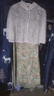 羅蒙（ROMON）碎花連衣裙子女裝夏裝2025年新款法式復古收腰顯瘦氣質(zhì)吊帶裙 淺綠色 XL 120-130斤 曬單實拍圖