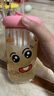【京東物流】可愛大容量花茶杯卡通玻璃杯泡茶水杯便攜雙飲杯子 粉色 500ml 曬單實(shí)拍圖