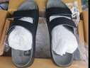 愛(ài)步（ECCO）拖鞋男 魔術(shù)貼勃肯鞋男士男鞋涼鞋外穿一字帶拖鞋 科摩500904 黑色50090401001 42 曬單實(shí)拍圖
