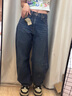 Levi's李維斯25年秋冬新款美式休閑女士BARREL高腰寬松錐形牛仔褲 中藍 24 (31) 曬單實拍圖