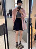 緋垚休閑短褲女工裝褲寬松高腰闊腿褲韓系百搭顯瘦直筒褲運動(dòng)三分褲 M 曬單實(shí)拍圖