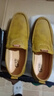 【真牛皮+上線(xiàn)】戈耐休閑鞋男夏季透氣平底豆豆鞋一腳蹬懶人鞋中年老年人防滑老人爸爸皮鞋男士百搭男鞋子男 黃棕色【真皮+手工上線(xiàn)】軟底軟面 四季款 41碼(255MM) 曬單實(shí)拍圖
