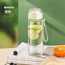 富光塑料杯水杯男女便攜運(yùn)動(dòng)水杯大容量泡茶水杯防漏學(xué)生杯太空杯子 透明（帶濾網(wǎng)）550ml 曬單實(shí)拍圖