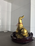 明恩銅狗擺件西北缺角狗擺件元寶狗生肖狗坐地生財狗純黃銅狗辦公室 高19CM 元寶銅狗+底座 （缺西北) 曬單實拍圖