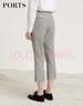 PORTS寶姿女裝 秋冬新品新款修身寬腳口休閑褲SL9P021LFQ044 羅蘭灰 XS (2) 曬單實(shí)拍圖