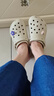 卡駱馳（crocs）厚底云朵洞洞鞋戶外休閑時(shí)尚一腳蹬沙灘鞋拖鞋 206750 206750-2Y2 36 -37 曬單實(shí)拍圖