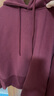斐莉玥新款100%純棉寬松休閑外套衛(wèi)衣女百搭連帽大碼復(fù)古套頭上衣女春秋 酒紅色[純色] XL 建議110-130斤 曬單實(shí)拍圖