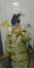 紫涵（ZIHAN）紫涵長款連帽羽絨服外套女2024年冬季新款純色寬松過膝鴨絨面包服 霧綠色 L 曬單實拍圖