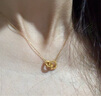 周大福 雙環(huán)吊墜黃金項(xiàng)鏈套鏈(工費(fèi)420)40cm約4.35g F228956 曬單實(shí)拍圖