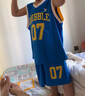 特步（XTEP）兒童童裝男童小童速干無袖籃球比賽套裝 羅杰藍(lán) 110 曬單實拍圖