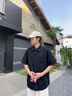 卡賓（CABBEEN）【鐳射印花】特色老花面料印花襯衫夏季新款潮流百搭襯衣外套 煤黑色01 XL /180/52 曬單實拍圖