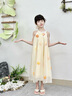 乖妮貓（GUAINIMAO）女童超仙連衣裙長(cháng)款2025夏裝兒童花朵公主裙洋氣女孩沙灘裙仙女裙 米色 160 碼 曬單實(shí)拍圖