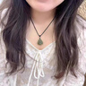 京鑒和田玉佛公吊墜項鏈女大肚佛青玉玉石佛高冰種大號掛繩玉佩附證書 小號【約28mm*27mm*9mm】 曬單實拍圖
