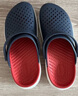 卡駱馳crocs舒樂洞洞鞋沙灘鞋男鞋包頭女鞋拖鞋|209964 深藍色-410 44 (280mm) 曬單實拍圖