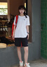 安踏運(yùn)動(dòng)套裝女夏季冰絲速干短袖t恤短褲女士衣服簡(jiǎn)約百搭女裝休閑服 白/黑-套裝 M/170 適合100-120斤 曬單實(shí)拍圖