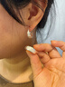COISE足銀手鐲媽媽款福字老人銀鐲子耳環(huán)實(shí)用套裝生日禮物送媽媽婆婆 吉祥福戒指+耳環(huán) 曬單實(shí)拍圖