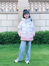 波司登（BOSIDENG）25年新款男女兒童短款5A抗菌4防面料大兜連帽羽絨服T250246915DS 【店長推薦】雪粉漸變|9BN6 140 /64 約 130-140cm 30kg 曬單實拍圖