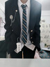 畫枕眠（HUAZHENMIAN）日系學(xué)院風(fēng)男生dk西裝制服外套西服學(xué)生痞帥西服春夏秋季2025新款 黑色 5XL 曬單實拍圖