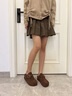 妙麗（Millies）品牌高奢樂福鞋內(nèi)增高真皮時尚女鞋2025夏季新款百搭透氣兩穿單鞋 棕色 37 (235mm)  標(biāo)準碼 曬單實拍圖