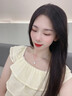老鳳祥S999足銀四葉草項鏈女士輕奢鎖骨鏈吊墜七夕情人節(jié)禮物送女友老婆 幸運草項鏈【品牌禮盒】 曬單實拍圖