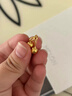 勛月999足金 光面泡釘黃金耳釘  球形黃金耳飾 光珠黃金耳環(huán)520送女友 一對金重2.20g 曬單實(shí)拍圖