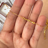 周六福七夕禮物  黃18K金項(xiàng)鏈女車花金珠鏈墜時(shí)尚飾品送女生 40+5cm尾鏈 曬單實(shí)拍圖
