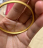 周大福 簡(jiǎn)約素圈黃金手鐲女(工費(fèi)560)56mm約15.43g EOF1419七夕 曬單實(shí)拍圖