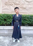 奧蒙威兒童漢服古裝男童帥氣國學服男孩明制古裝飛魚服唐裝三字經(jīng)演出服 黑色 110 曬單實拍圖