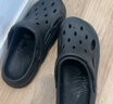 名創(chuàng)優(yōu)品（MINISO）洞洞鞋男士夏季外穿防滑厚底eva踩屎感涼鞋防臭海邊沙灘包頭拖鞋 曬單實拍圖