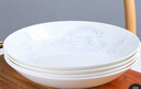 玉蝶骨瓷盤子菜盤家用陶瓷深盤子創(chuàng)意飯盤湯盤飯盤圓形碟子套裝餐具 愛麗絲飯盤 4個(gè) 8英寸 曬單實(shí)拍圖
