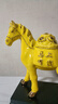 黃色陶瓷馬上有錢(qián)擺件招財玄關(guān)吉祥物馬年馬上發(fā)財高端客廳裝飾品 款式二   黃瓷描金款1件 曬單實(shí)拍圖