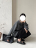 妙麗（Millies）品牌高奢低跟單鞋女2025新款編織休閑皮鞋女士小眾蝴蝶結(jié)瑪麗珍鞋 黑色 36 (230mm)  標(biāo)準(zhǔn)碼 曬單實(shí)拍圖