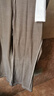黛姿茹冰絲棉麻微喇褲女2025夏季新款高腰直筒薄款休閑西裝喇叭褲子 淺咖色/九分褲 3XL (31) 【推薦135-145斤】 曬單實(shí)拍圖