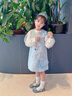 G.DUCKKIDS小黃鴨童裝女童套裝春秋季兒童衣服女寶寶秋裝艾莎公主背心裙套裝 藍色+皇冠魔法棒 110 尺碼4~5歲【100-110cm】cm 曬單實(shí)拍圖